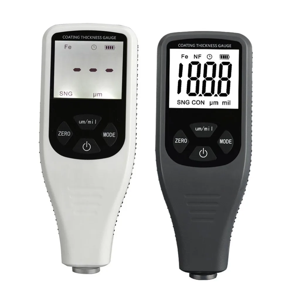 TC200 Digital Thickness Gauge Coating Meter Car Thickness Meter Thickness Tester Measuring Range 0~1300um Backlight