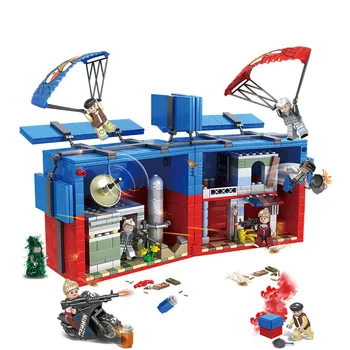 

Compatible with Lepinblock Game 816PCS Small Building Blocks PUBG airdrop box DIY Bricks Toys for Children Girls Boys Gift