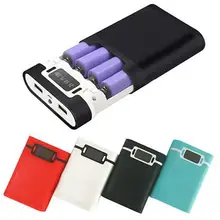 Портативный 4 слота 18650 зарядное устройство ЖК-дисплей DIY Блок питания корпус