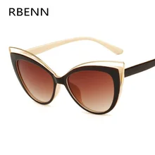 RBENN кошачий глаз солнцезащитные очки Женские винтажные градиентные солнцезащитные очки для женщин Роскошные брендовые дизайнерские ретро Lunette De Soleil Femme