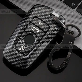 

Carbon Fiber Style Remote Key Case Cover For BMW 1 2 3 4 5 6 7Series X3 X4 F10