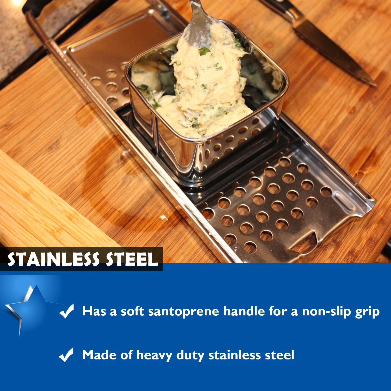 Stainless Steel Spaetzle Maker Lid with Scraper Traditional German Egg Noodle Maker Pan Pot Spaghetti Strainer