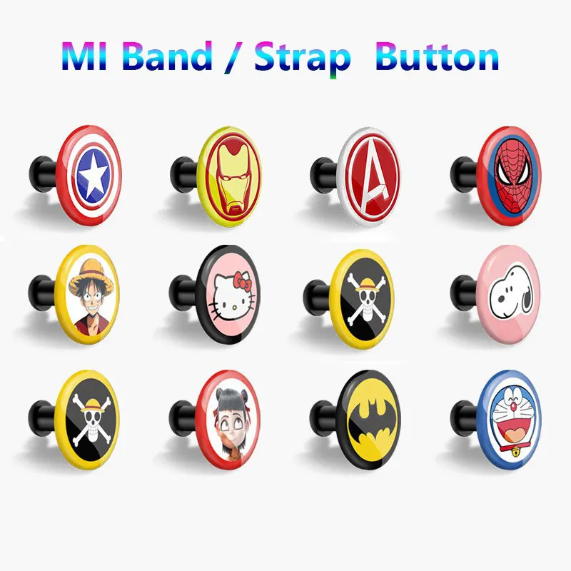 

Button Bracelet For xiaomi miband 4 3 2 Mi Band 4 3 2 1 Strap Pattern Buckle Miband 4 limited edition wrist strap accessory