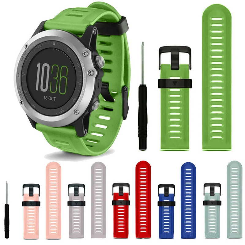 Наручных gps-часов Garmin Fenix мягкий силиконовый ремень Легкий вентилируемый спортивный ремешок для Fenix3 HR Регулируемый сменный ремешок на