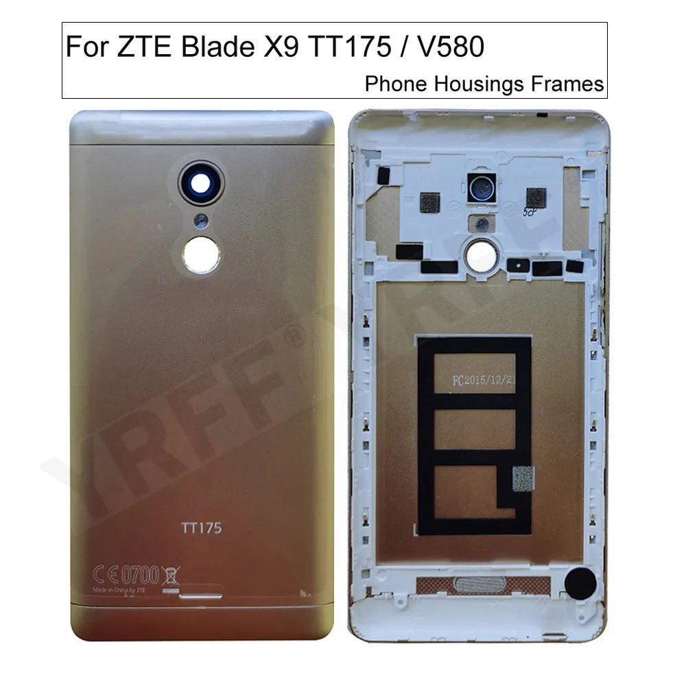 Housing Case for ZTE Blade X9 TT175, Battery Back Cover, Door Housing Case, Mobile Phone Housings Frames for ZTE Blade V580