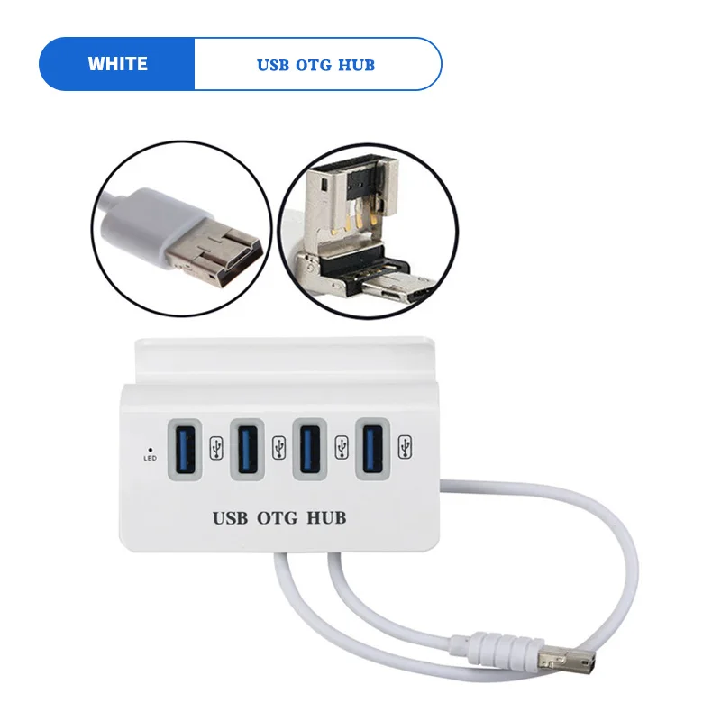 Asunflower Micro USB на 4 порта USB 3,0 концентратор OTG адаптер для MacBook Pro 13 15 дюймов Мульти USB порт концентратор разветвитель док-станции