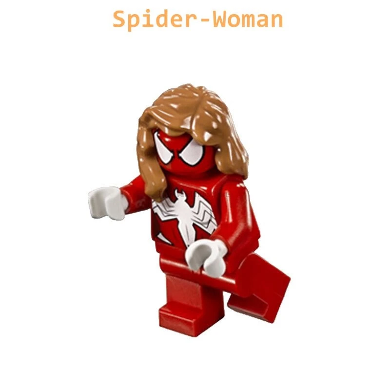 Spider-Woman Человек-паук зловещая шестерка доктор Осьминог гриф сандмен электро Mysterio Kraven Охотник строительные блоки игрушки Marvel Мстители - Цвет: Spider-Woman