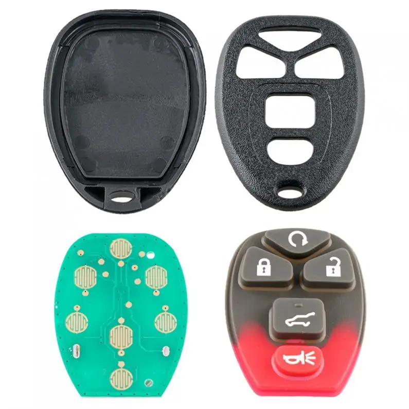 2PCS 4+1 BUTTONS CAR REMOTE KEY FOB C60270 / OUC60221 FIT FOR CHEVY SILVERADO TRAVERSE AVALANCHE EQUINOX EXPRESS