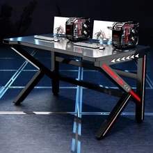 Scrivania per computer nera gioco da tavolo per la casa tavolo per e-sport ancora scrivania per computer dal vivo gioco Internet cafe scrivania da gioco