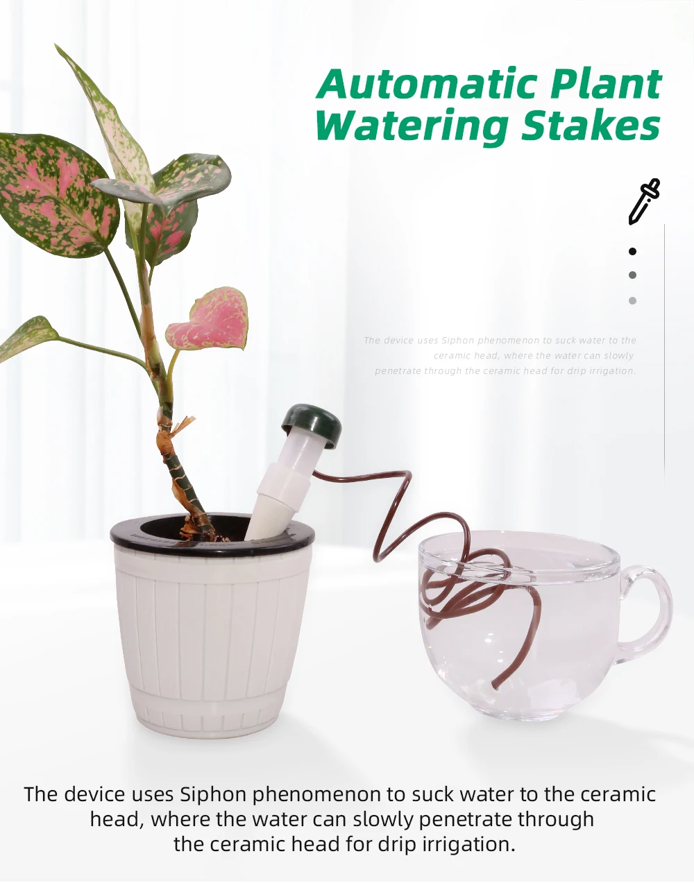 4pcs 6pcs Garden Automatic Lazy Watering Stakes Tools Ceramic Drip System Indoor Home For Plants Bonsia Watering Kits Aliexpress