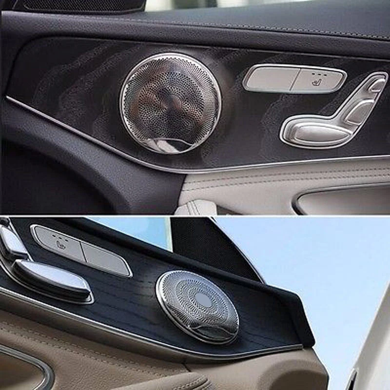 4 шт. двери аудио динамик звук AMG стиль отделка металлические Чехлы для M-Benz W205 W213