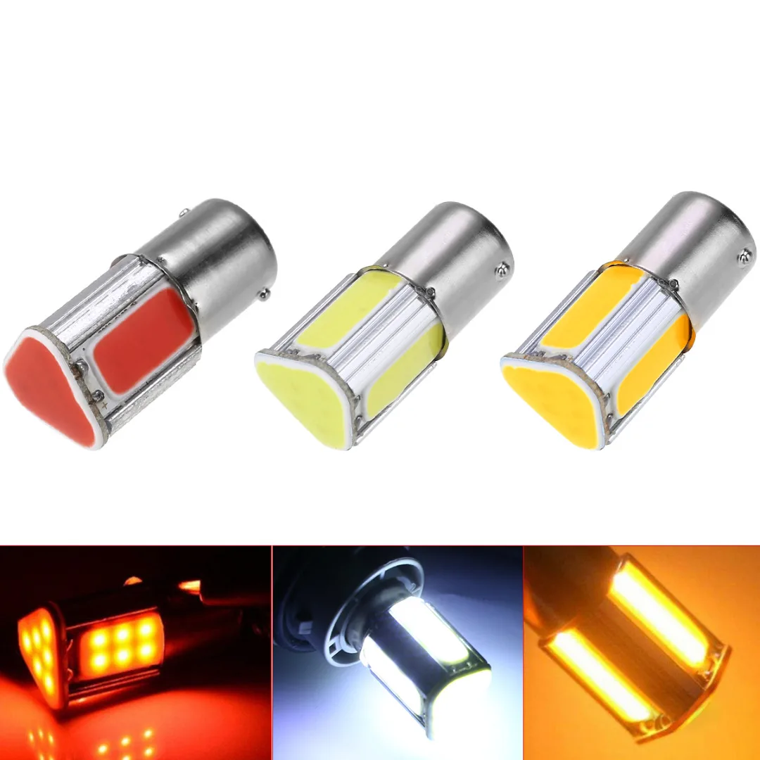 

2Pcs Amber Red White 12V 382 1156 Ba15s P21w COB LED Car Turn Signal Reverse Backup Light Bulb Universal For Car Truck