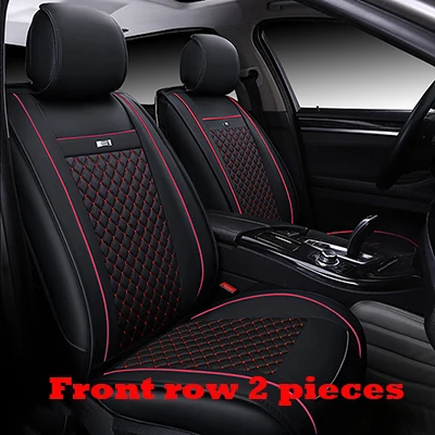 Кожаный чехол для автокресла lexus nx gs300 lx 570 rx330 gs rx rx350 lx470 gx470 ct200h все модели автоаксессуаров чехлы для сидений - Название цвета: Black red front row