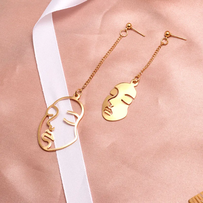 Gold 6 X& P новые модные круглые Висячие корейские серьги для женщин геометрические круглые золотые серьги в форме сердца Свадебные ювелирные изделия kolczyki - Окраска металла: Gold 6
