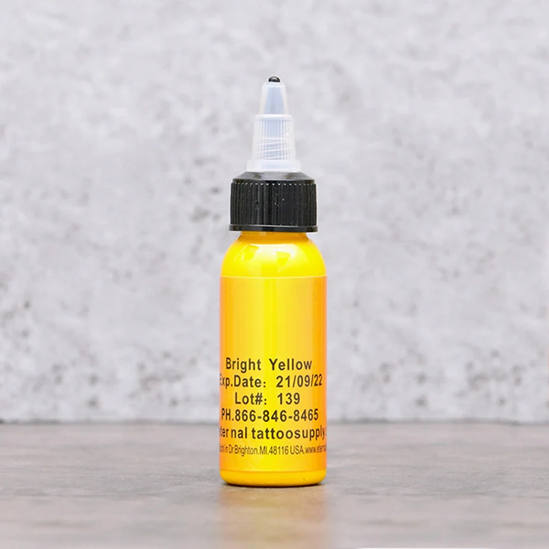 Bright Yellow 30 мл микроблейдинг длительный жидкий пигмент для татуировки бровей CJ666 - Цвет: Bright Yellow
