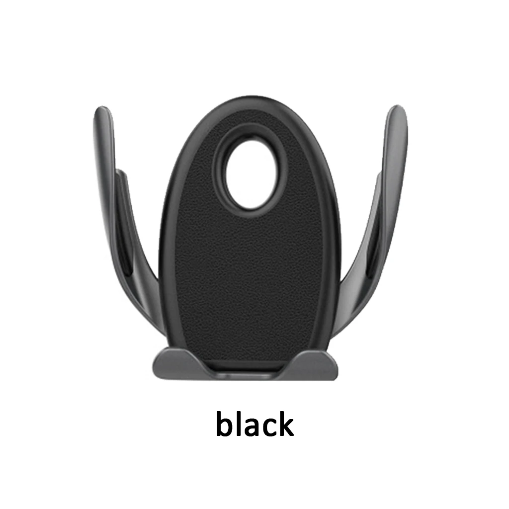 S5 Gravity Induction Mobile Phone Holder Automatic Clamping Wireless Car Holder Mount Air Vent for iPhone Xs Max XR For Samsung - Цвет: Черный