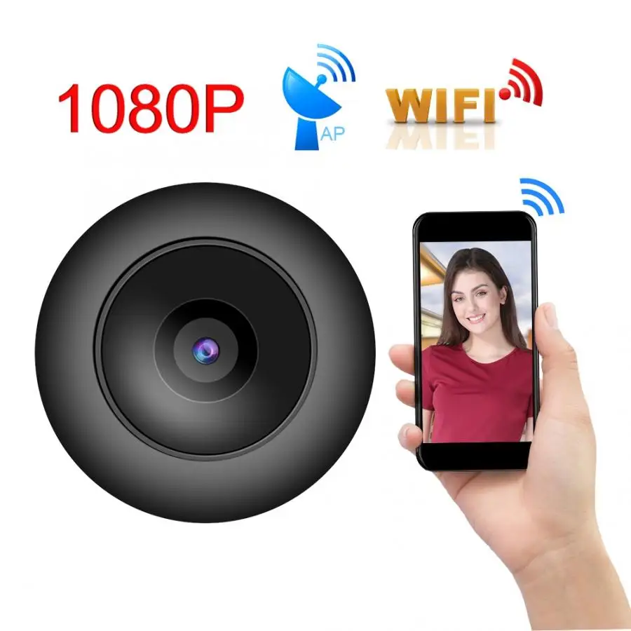 Мини 1080P Wifi ночное видение телефон управление широкоугольная Беспроводная камера наблюдения Wifi камера