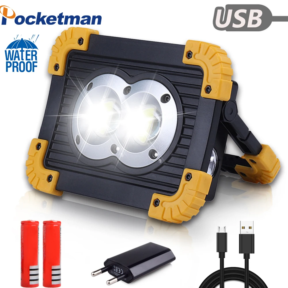 

Portable LED Flashlight COB WorkLight Floodlight Searchlight Waterproof USB Rechargeable Power Bank For outdoor lighting Bright