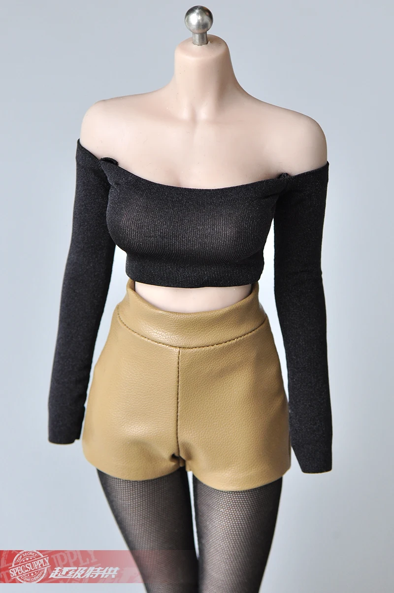 In Stock 1/6 T-shirt Vest Strapless Shoulder TBL PH Clothes Top Tight Leotard Model For 12&quot Figure Body | Игрушки и хобби