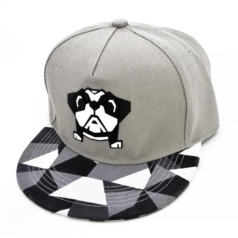 Новое поступление Snapback для бейсболка для мужчин и женщин шляпа Выходная шляпа стиль Snapback Кепка милая собака хип хоп шапка Регулируемая hat0007 - Цвет: grey