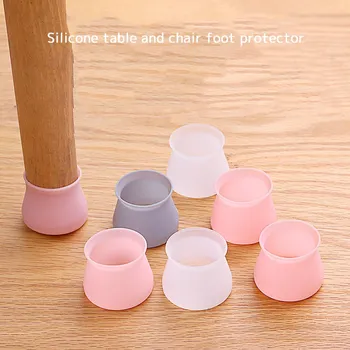 

4pcs/set Table Chair Leg Silicone Cap Pad Furniture Non-slip Table Feet Cover Floor Protector Foot Protection Bottom Cover Pads