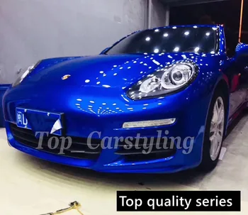 

Royal blue Gloss Candy Metallic Vinyl Wrap For Whole Car wrap covering PROTWRAPS Low tack glue Like 3M Quality 1.52X20M / 5x67ft