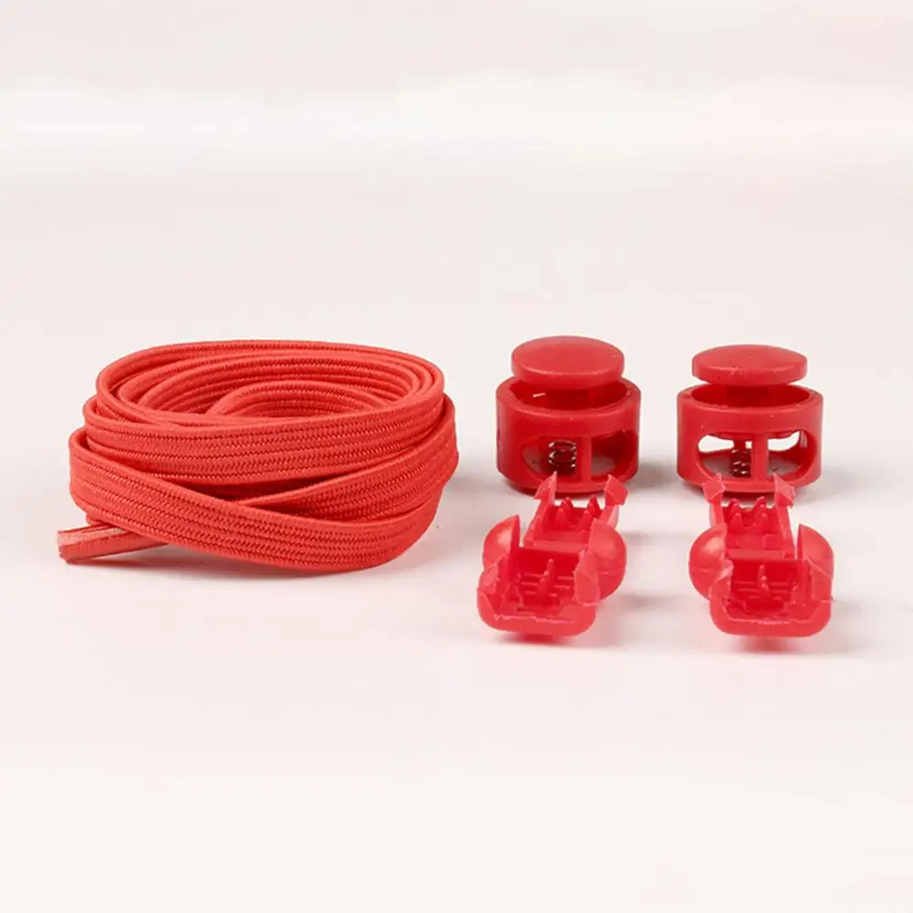 4 1pair No Tie Lazy ShoeLaces Children Metal Elastic Shoelaces Capsule Buckle Solid Shoe laces Creative Wild Safe Lace Hot Sale - Цвет: 4