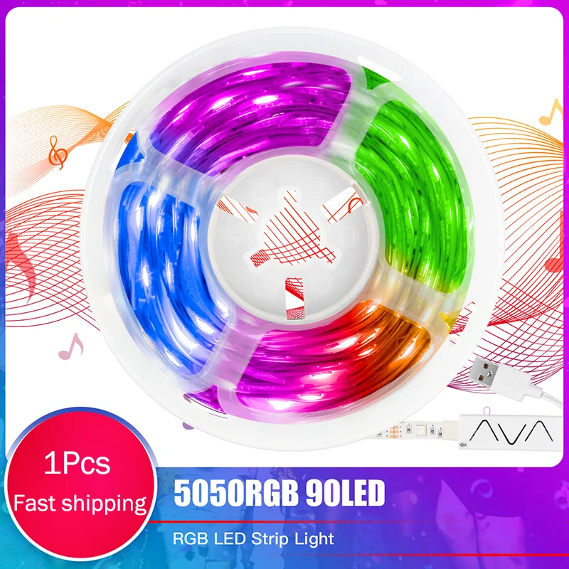 

RGB LED Strip Light Music Sync 50000 Hours Bluetooth App Remote Controlled 5050 RGB LED Strip Smart Home For Bedroom Living Room