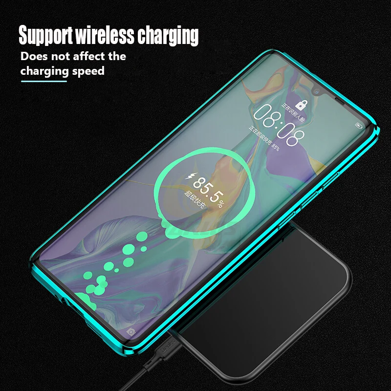 Двусторонний чехол из магнитного стекла для huawei P30 Pro P20 Pro, двусторонний чехол для huawei p20 30 lite, чехол mate 30 nova 3i 4e 5i, чехол