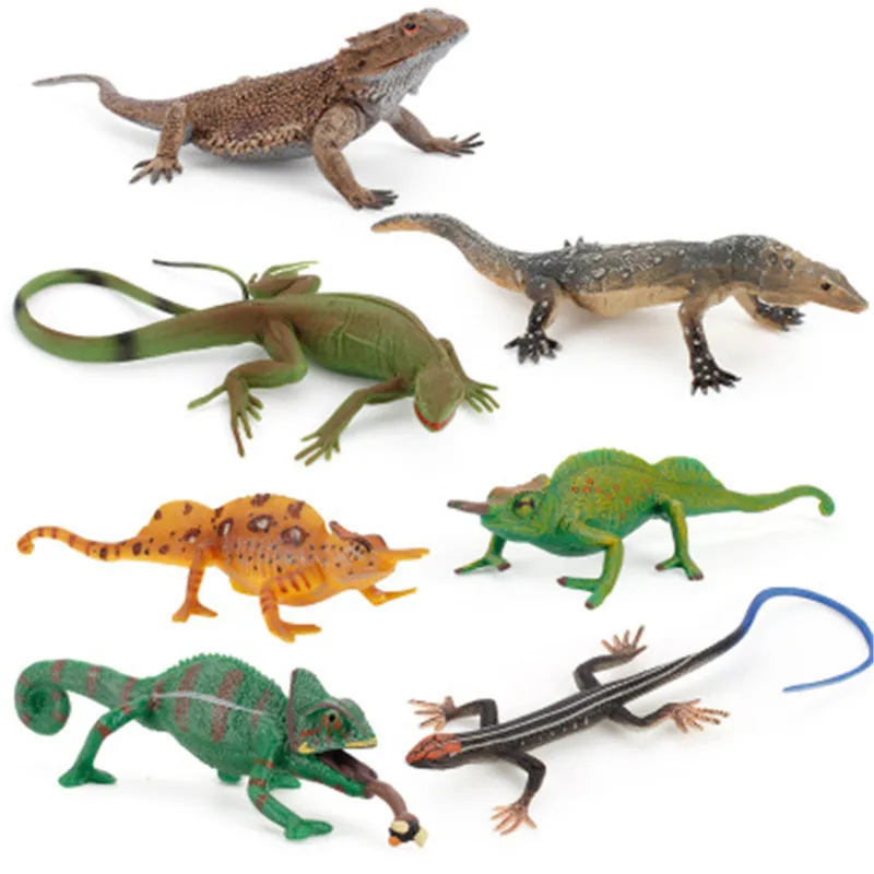 Simulation-Amphibian-Animals-Model-Toy-Sets-Lizard-chameleon-Plastic ...