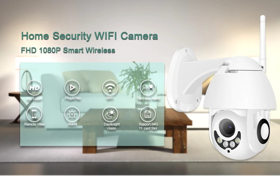 Cаmara wifi al aire libre PTZ IP cаmara H.265X 1080 p cаmara de seguridad CCTV CHARA IP Wi-Fi внешняя 2MP IR дома monitoreo ent