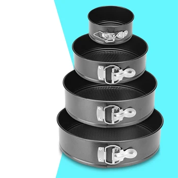 

4 Style Round Cake Tin Set Non-Stick Spring Form Loose Base Baking Pan Tray Metal Home Oven Tray Baking Dish BakewareTools