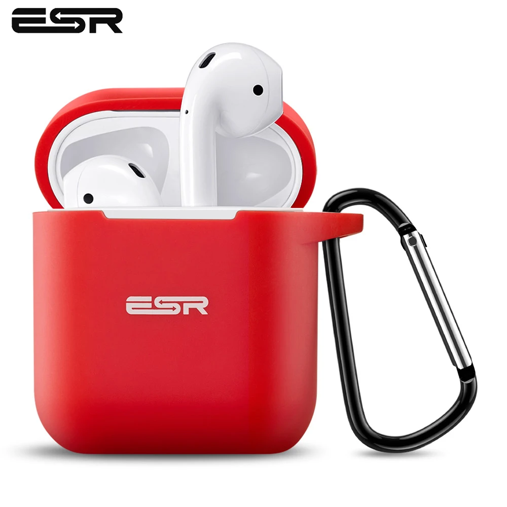 ESR AirPods 2 Чехол с брелком противоударный защитный чехол силиконовый AirPods 1 чехол для зарядки беспроводной Bluetooth чехол для наушников