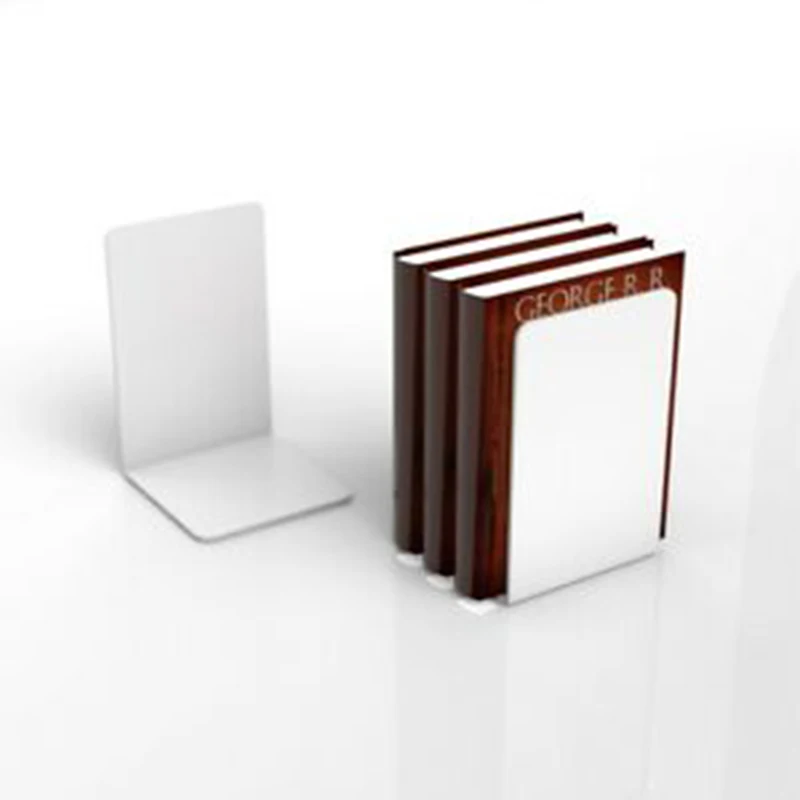 Белый акриловый книжный концы стойка Опора полка Bookrack домашний офис