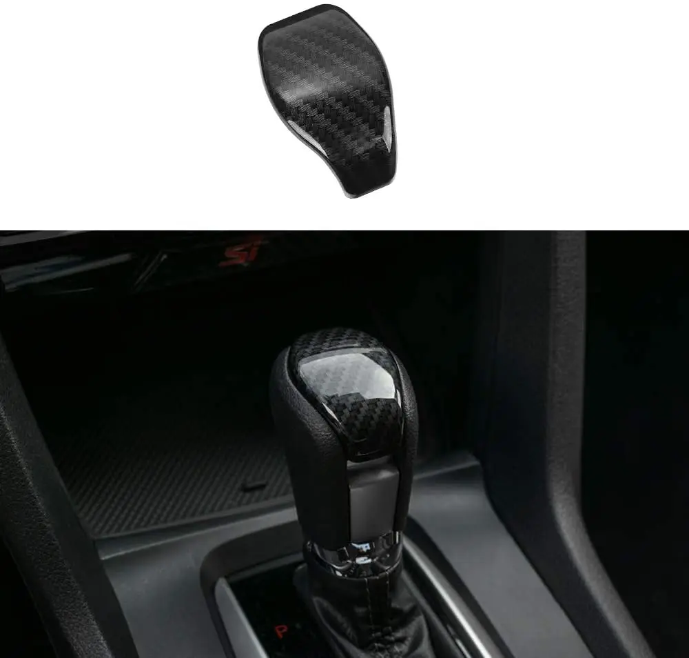 

Gear Shifter Knob Carbon Fiber Style Decorative Trim for Honda Civic Sedan 2020 2019 2018 2017 Automatic Transmission