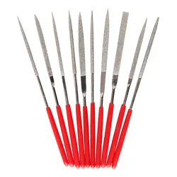 10pcs/Set Diamond Needle Precision File Set 2x100mm Micro Superfine Clock Rasp Mini Small Flat Triangle Semicircle Assorted Suit