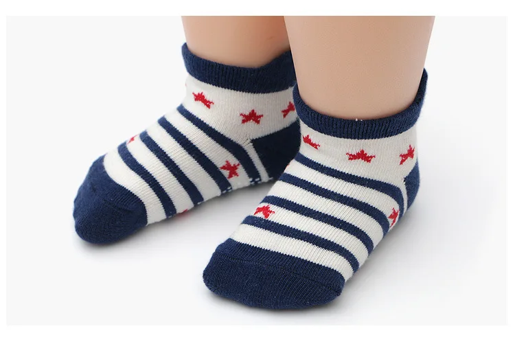 12Pairs Pack New children's boat floor socks baby socks non-slip cartoon floor children's socks