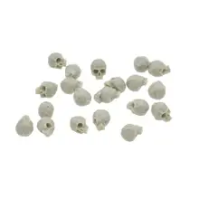 20 pçs 5mm simulação crânio modelo moderno mini crânio decoração para casa modelo engraçado brinquedos coleção miniaturas modelo