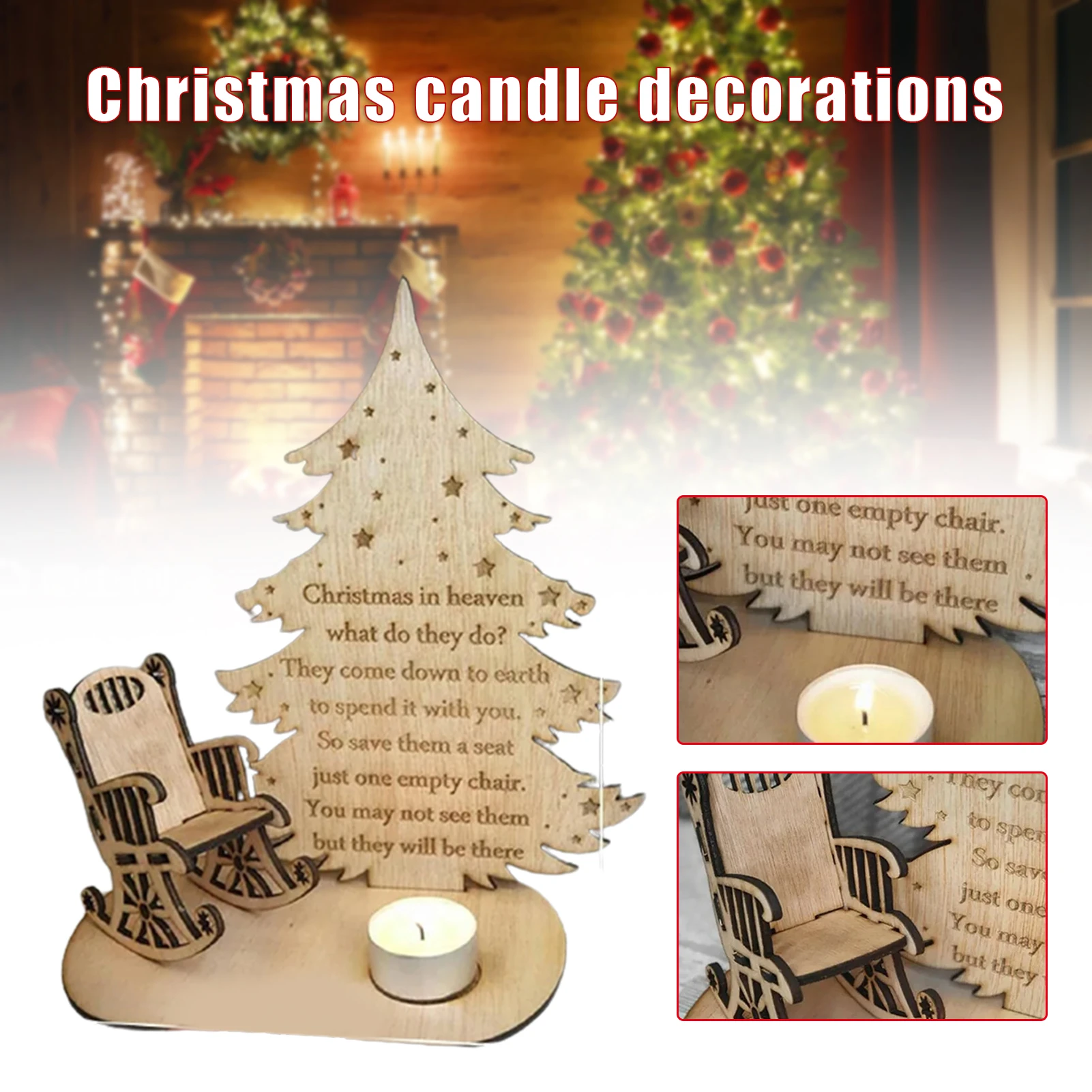 Memories Of Christmas 2022 Новый Год 2022 Christmas Remembrance Candle Ornament To Remember Loved Ones  Wooden Candle Holder Desktop Ornament Новый Год|Party Diy Decorations| -  Aliexpress