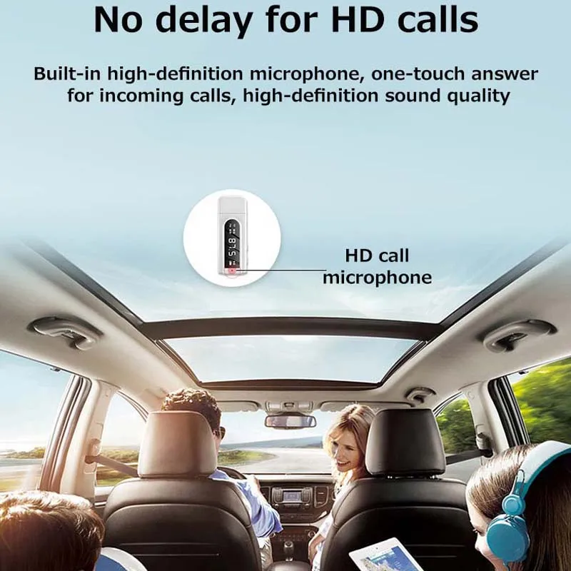 JINSERTA Bluetooth 5,0 приемник автомобильный mp3 плееры стерео Музыка FM передатчик AUX адаптер для наушников колонки громкой связи комплект