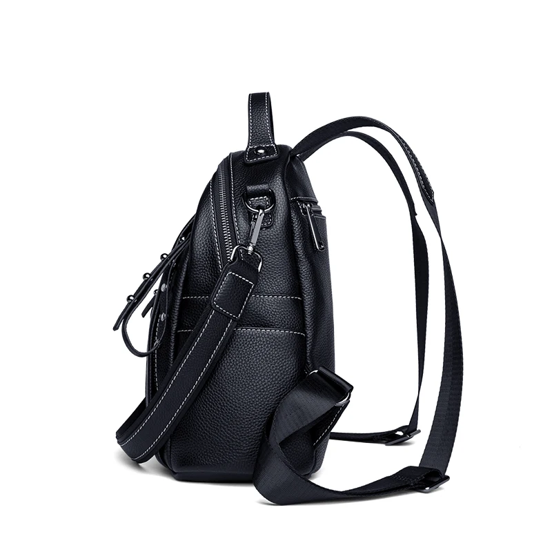 ZOOLER Rivet Genuine Leather Backpack casual real cowhide backpacks Cow luxury back pack women travel School Girl bags  #SC521