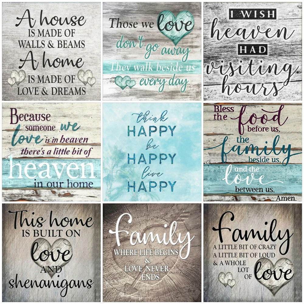 

EverShine 5D DIY Diamond Mosaic Text Painting Cross Stitc Diamond Embroidery Letter Rhinestones Art Handicraft Kits Hobby Gift