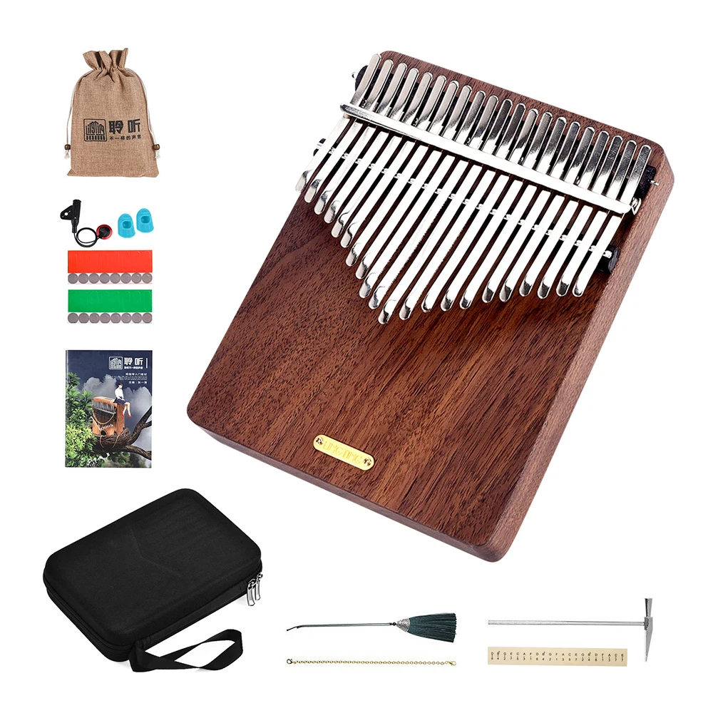 LINGTING K21W 21-клавишный деревянный пианино kalimba Mbira Sanza F Tonality Finger Piano с сумкой для