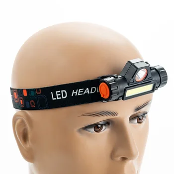 

Waterproof LED Headlamp COB Work Light 2 Light Mode With Magnet Headlight Built-In 18650 Battery Suit For Fishing Camping