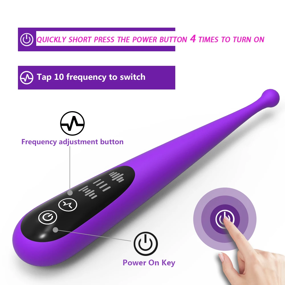 Powerful Clitoral Vibrator 10 Modes Precise Pinpoint Vibrations Waterproof G Spot Vibrator Sex Toy For Women Quick Orgasm Sexo - Vibrators