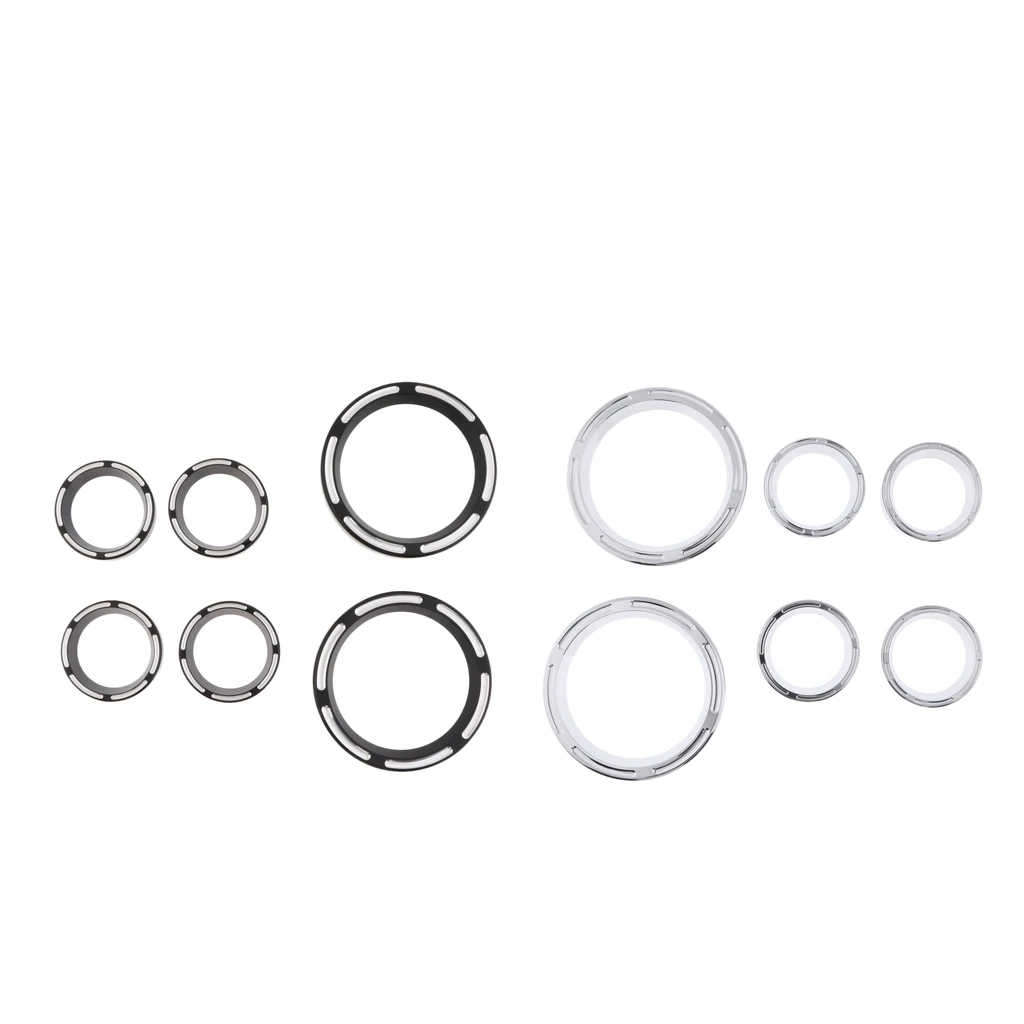 MagiDeal 2 Sets Burst Gauge Bezel Kit for Harley Street Electra-Glide