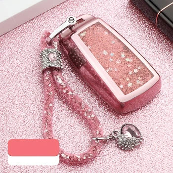 

Car Styling Quicksand Soft TPU Car Key Cover Protective Case For Audi A4 New A4L A5 B9 Q5 Q7 TT TTS 8S 2016 2017 2018 2019 2020