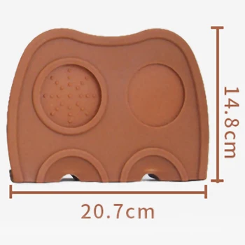 

Coffee Tamper Mat Holder Espresso Maker Support Base Non-Slip Flexible Corner Pad Barista Coffee Tea Bar Tool Black