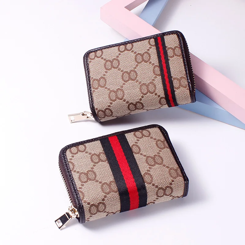 

Webbing Fabric Small Card Holder Men And Women Card Holder Women's Card Bit More South Korea Zipper Organ Purse