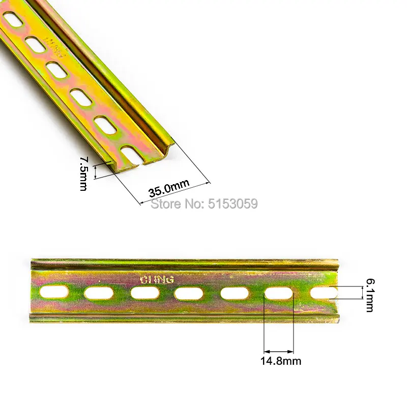 Универсальный тип NS35 сталь/алюминий din-рейка для C45 DZ47 клеммные блоки реле контактор и т. д. 35 мм в ширину 7,5 мм в высоту